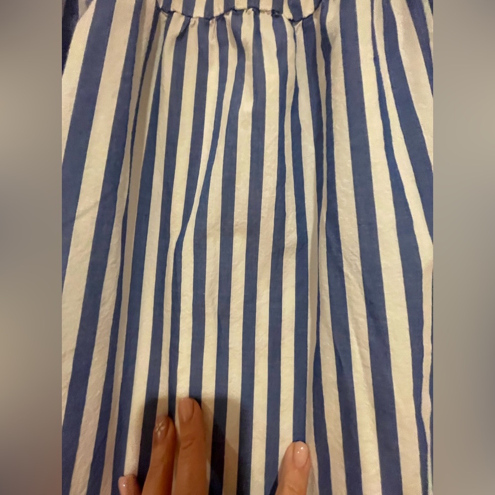 Old Navy Blue and White Striped Midi Skirt - Picture 4 of 5